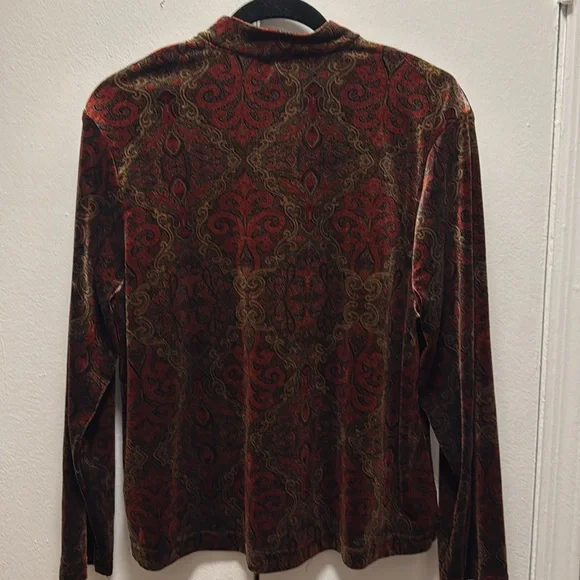 Dark velvet vintage paisley shirt. In great condition! - Picture 5 of 6